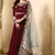 Maroon Embroidered Faux Georgette Anarkali Suit