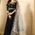 Faux Georgette Thread Embroidered Black Anarkali Salwar Suit