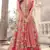 Dark Peach Embroidered Net Anarkali Salwar Suit