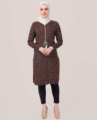 Brown plain viscose islamic-tunics 1