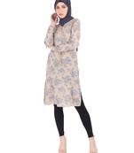 Silk Route | Contrast Piping Printed Rayon Top