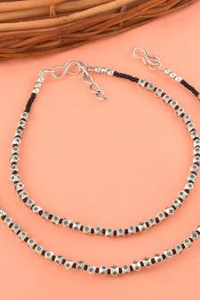 Silver Plated Beaded Anklet