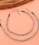 Silver Plated Beaded Anklet