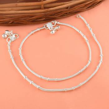 Silver Plated Designer Anklet 1