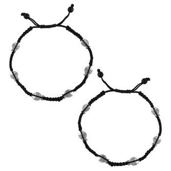 Silver Toned Fish Shape Adjustable Anklet 2
