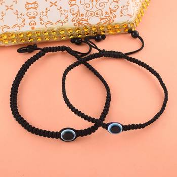 Evil Eye Adjustable Thread Anklet 1