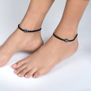 Evil Eye Adjustable Thread Anklet 3