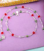 Red Green Beaded Anklet