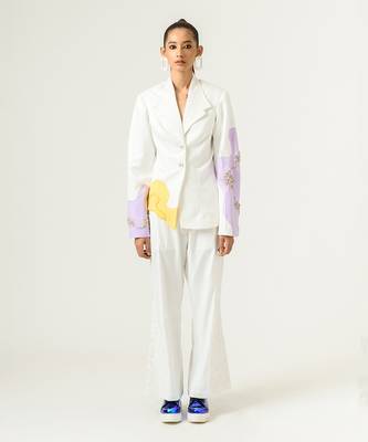 Ivory Lilac Blazer 1