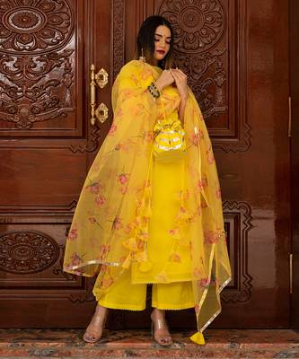 Buttercup Yellow Kurta Set 1