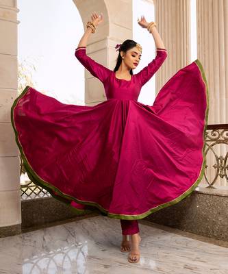 Magenta Lilly Anarkali Set 5
