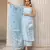 Sky Blue Cotton Silk Thread and Gota Patti work Kurti Set