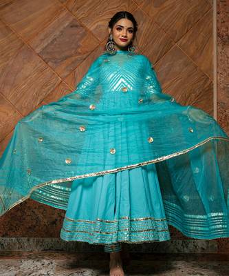 Inayat Blue Anarkali Set 1