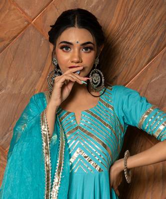 Inayat Blue Anarkali Set 3