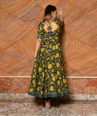 Idika Green Block Anarkali Set 2