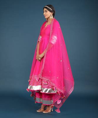 Amber Hot Pink Anarkali Set 3
