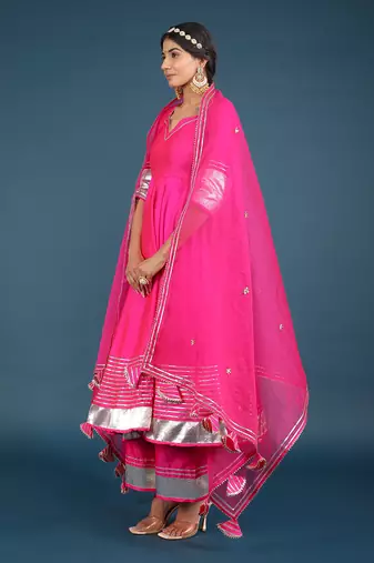 Amber Hot Pink Anarkali Set