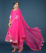 Amber Hot Pink Anarkali Set