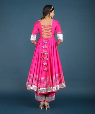 Amber Hot Pink Anarkali Set 4