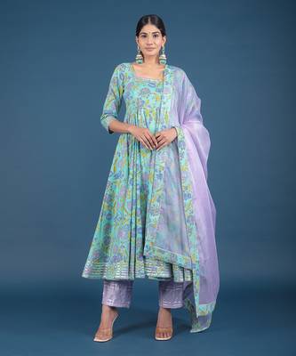 Sufia Cotton Anarkali Set 1