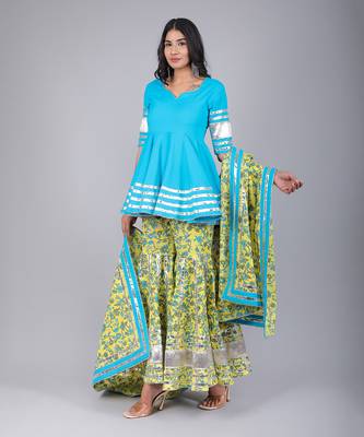 Paisely Jaal Cotton Sharara Set 2