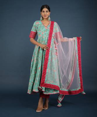Rosebud Cotton Angrakha Set 1
