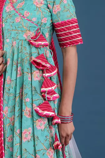 Rosebud Cotton Angrakha Set