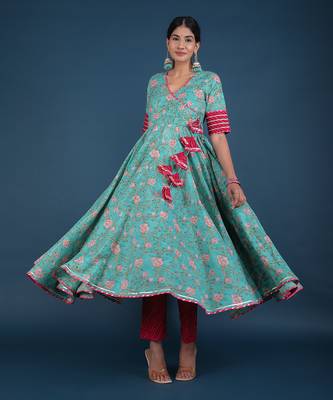 Rosebud Cotton Angrakha Set 5