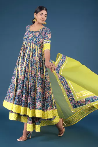 Misba Cotton Kalidar Anarkali Set
