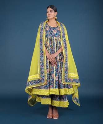 Misba Cotton Kalidar Anarkali Set 3