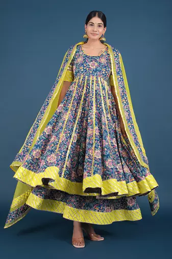Misba Cotton Kalidar Anarkali Set