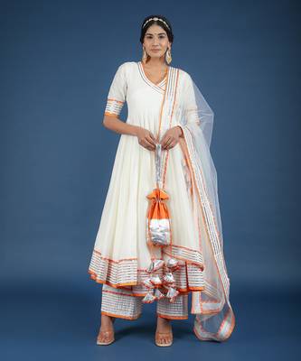 Noor Off White Angrakha Set 2