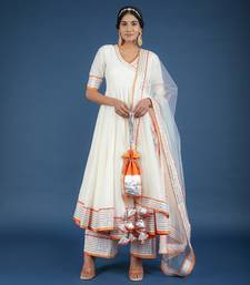 Noor Off White Angrakha Set