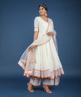Noor Off White Angrakha Set 1