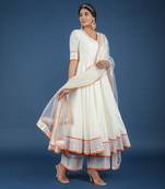 Noor Off White Angrakha Set