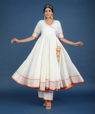 Noor Off White Angrakha Set 4
