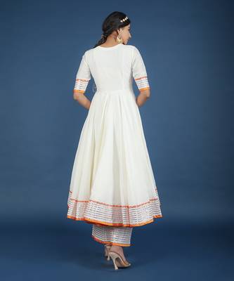 Noor Off White Angrakha Set 5