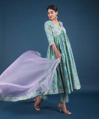 Rohini Cotton Anarkali Set 4