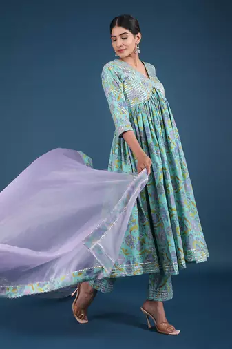 Rohini Cotton Anarkali Set