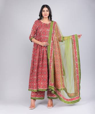 Aagam Cotton Anarkali Set 1