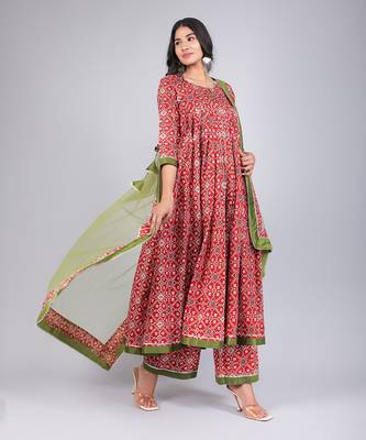 Aagam Cotton Anarkali Set 2