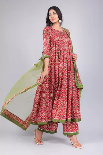 Aagam Cotton Anarkali Set