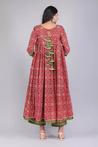 Aagam Cotton Anarkali Set