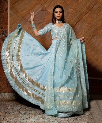 Ayesha Blue Lehenga Set 2