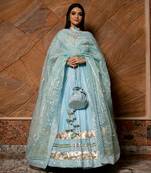 Ayesha Blue Lehenga Set