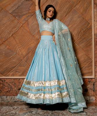 Ayesha Blue Lehenga Set 3