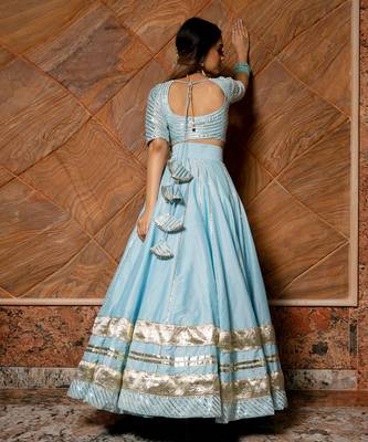 Ayesha Blue Lehenga Set 4