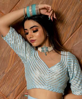 Ayesha Blue Lehenga Set 5