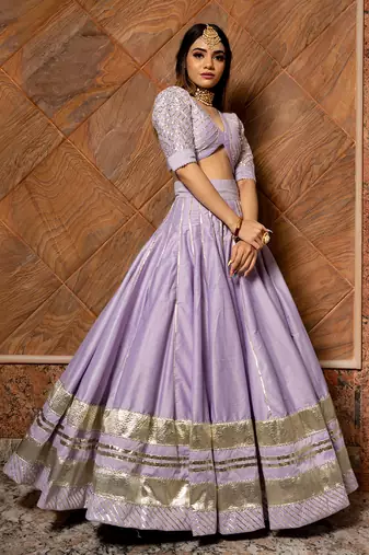 Ibadat Lilac Lehenga Set