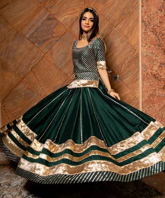 Baisa Dark Green Lehenga Set 3